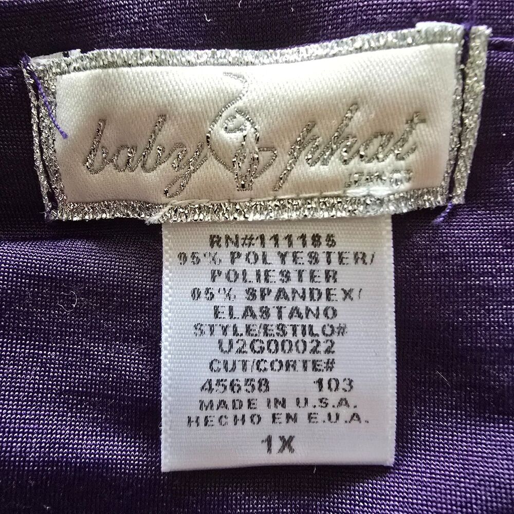 VTG Y2K Baby Phat Maxi Dress Babydoll Strapless Purple Pink Baddie Hoco Coquette - Picture 7 of 7